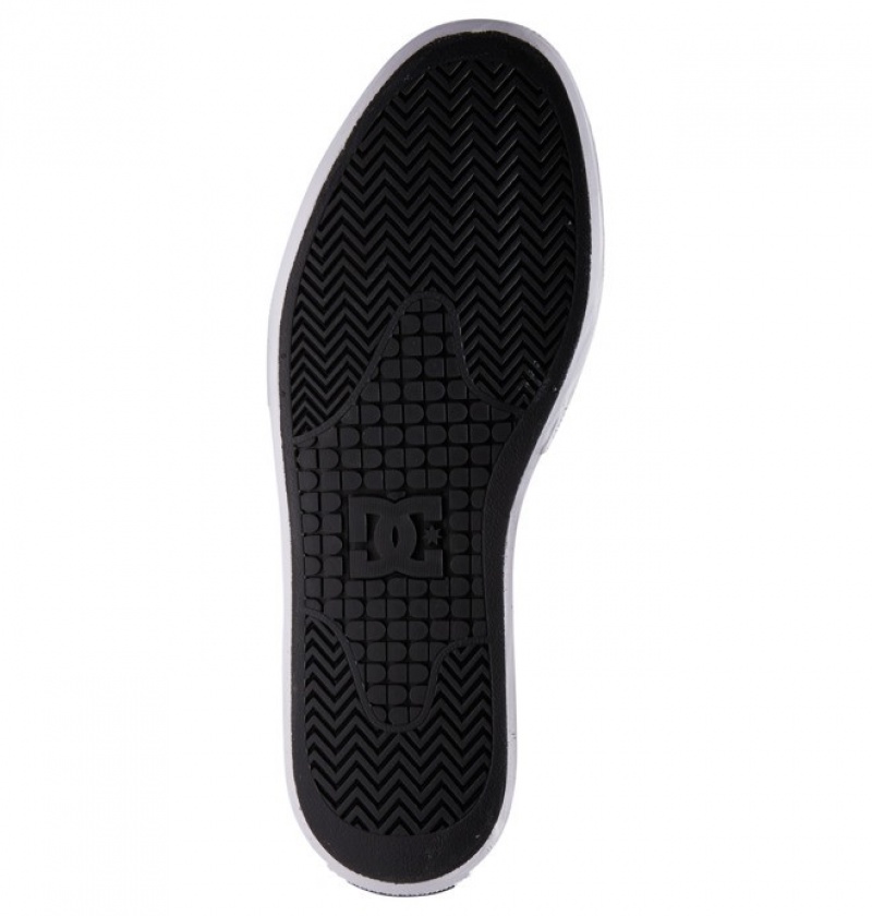 Black / Black / White Men's DC Manual RT Slip-On Skate Shoes | 1394-XCJKA