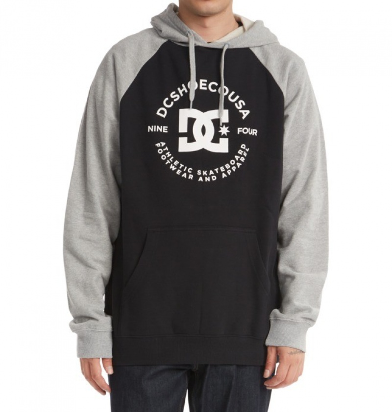 Black / Grey Men's DC DC Star Pilot Sweatshirts | 4360-WAFOS