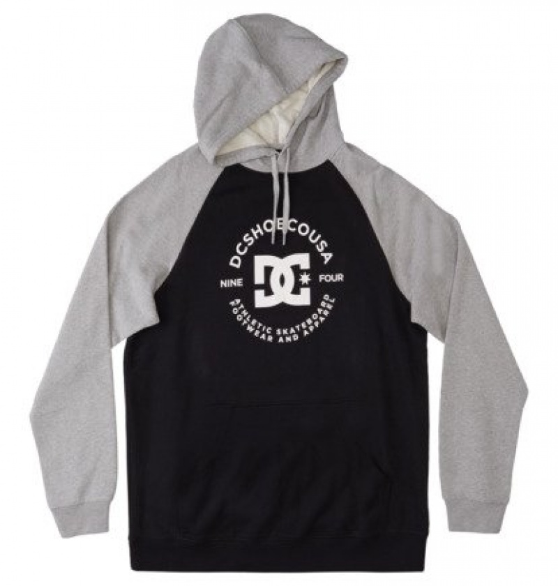 Black / Grey Men's DC DC Star Pilot Sweatshirts | 4360-WAFOS