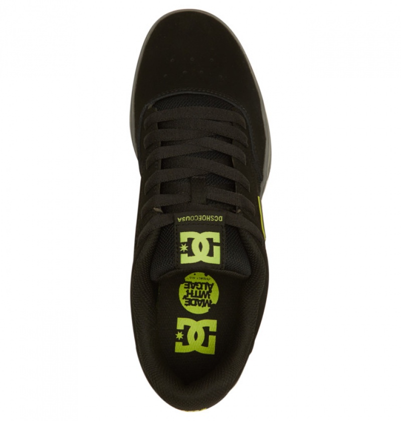 Black / Grey / Green Men's DC Central Sneakers | 4516-SOEMF