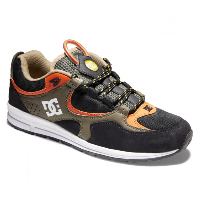 Black / Olive Men's DC Kalis Lite Skate Shoes | 8306-AJHPU