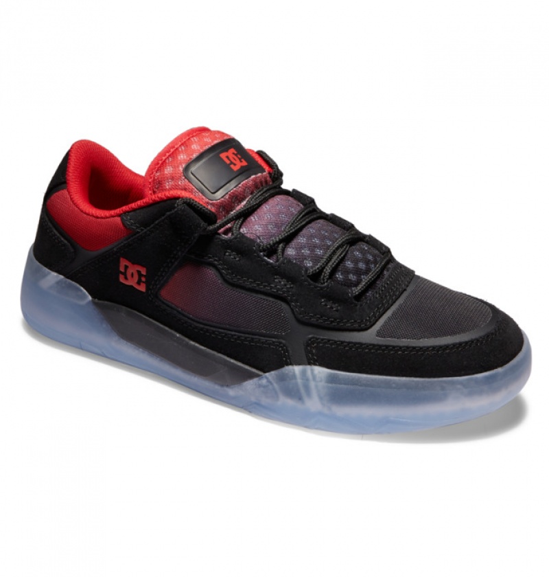 Black / Red Men's DC DC Metric Skate Sneakers | 1453-QPOVX