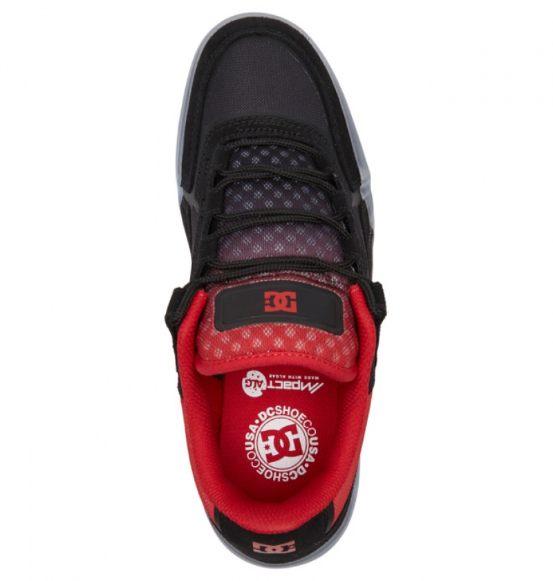 Black / Red Men's DC DC Metric Skate Sneakers | 1453-QPOVX