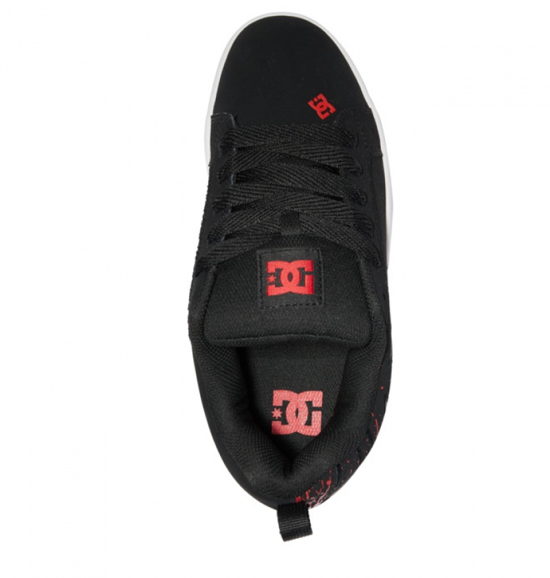 Black / Red / Black Men's DC Court Graffik | 7051-WAXKO