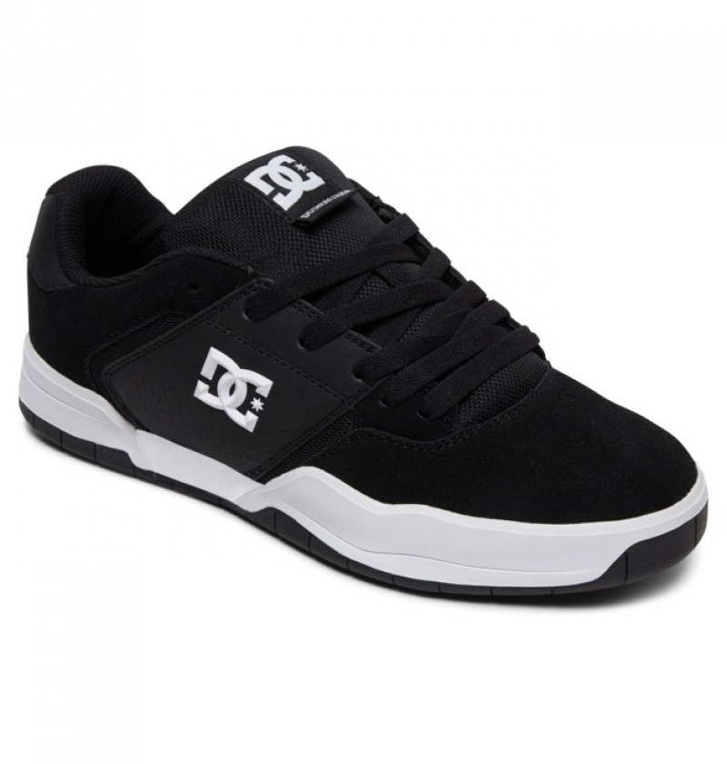 Black / White Men's DC Central Sneakers | 8137-UDZAH