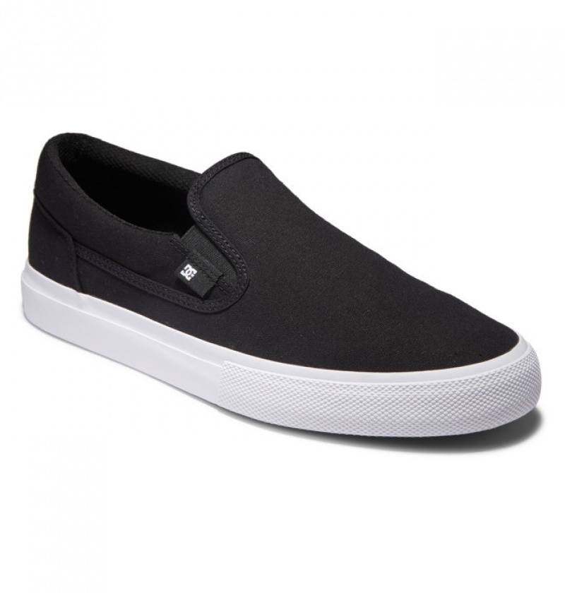 Black / White Men's DC Manual Slip On | 0264-JCGTN