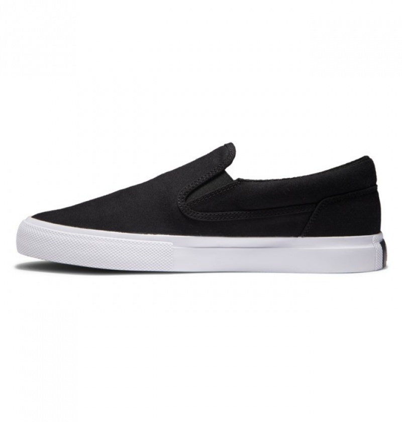 Black / White Men's DC Manual Slip On | 0264-JCGTN