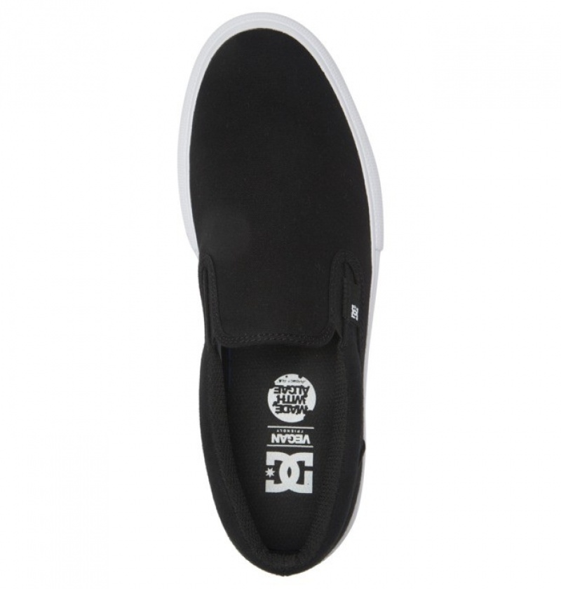 Black / White Men's DC Manual Slip On | 0264-JCGTN