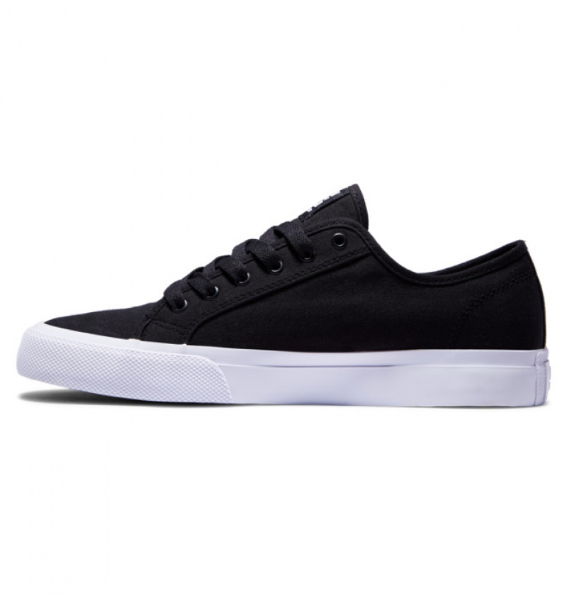 Black / White Men's DC Manual Sneakers | 9876-SVDQY