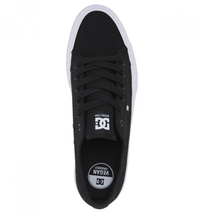 Black / White Men's DC Manual Sneakers | 9876-SVDQY