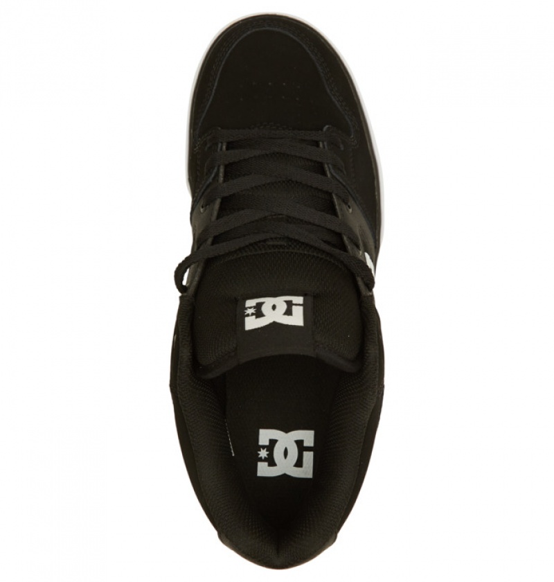 Black / White Men's DC Pure MID Mid-Top Sneakers | 1058-LOETM