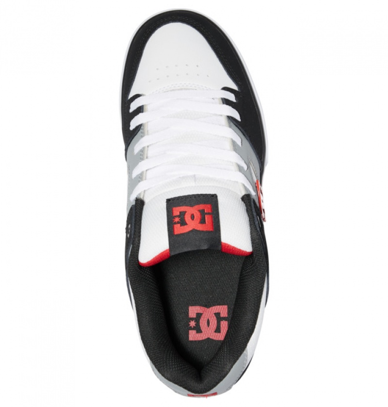 Black / White / Grey Men's DC Pure Sneakers | 7435-IOCMP