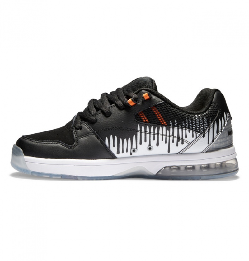 Black / White / Orange Men's DC Versatile KB Sneakers | 3062-GVAUM