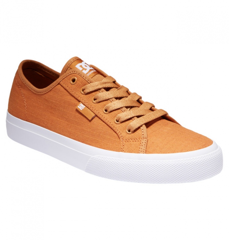 Brown Men's DC Manual SE Canvas Sneakers | 5834-UVYDW