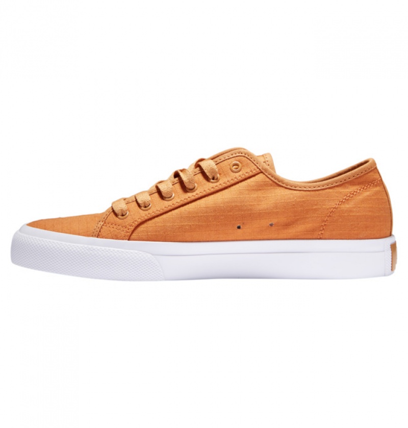 Brown Men's DC Manual SE Canvas Sneakers | 5834-UVYDW