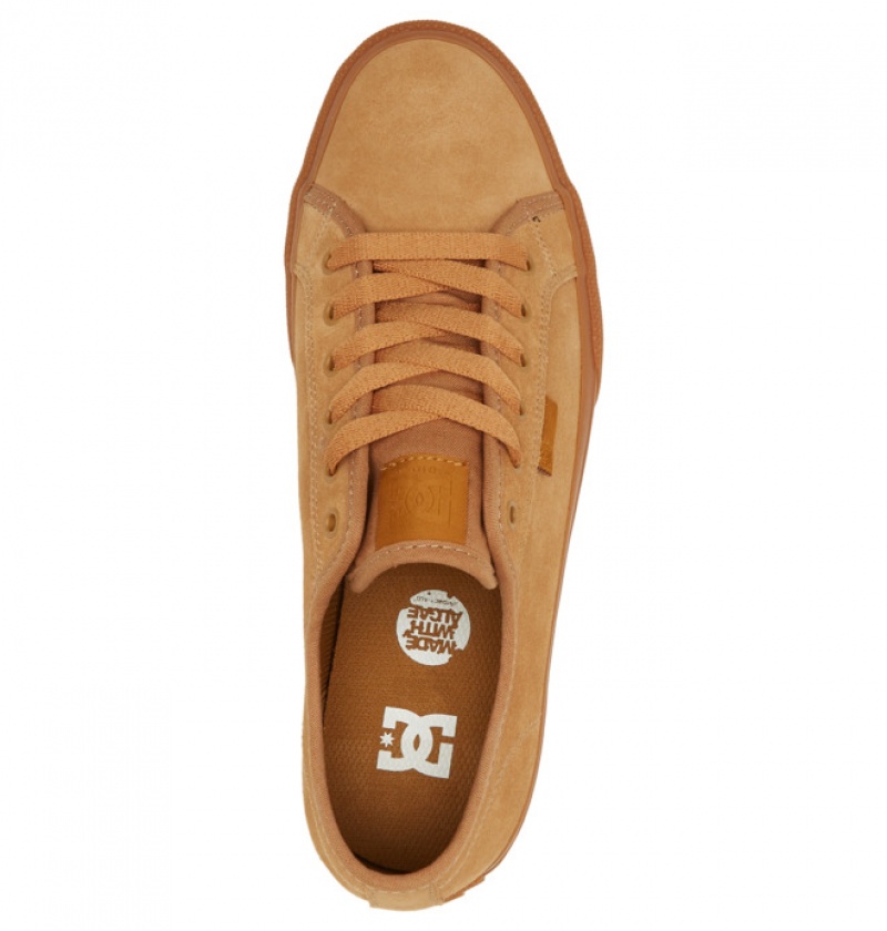 Brown Men's DC Manual Skate Shoes | 1045-RTPWO