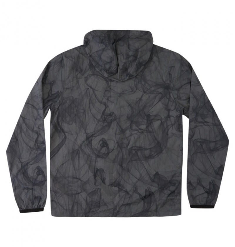 Dark Grey Men's DC Dagup Pack Water-Resistant Windbreaker Jackets | 1834-HPRFL