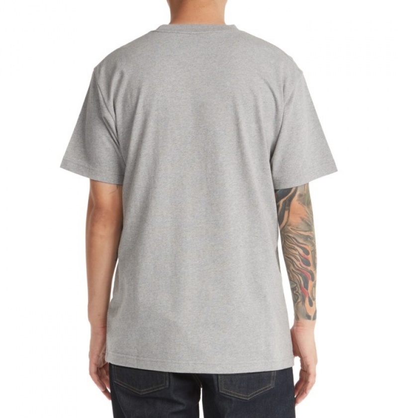 Grey Men's DC DC Star T Shirts | 3198-NPBJW