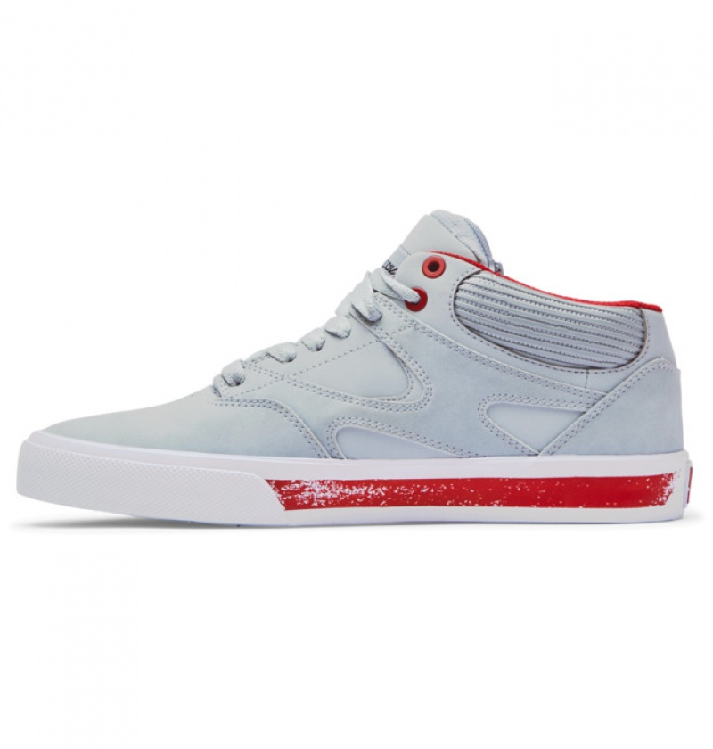 Grey Men's DC Kalis MID Mid-Top Sneakers | 5079-UHGDP