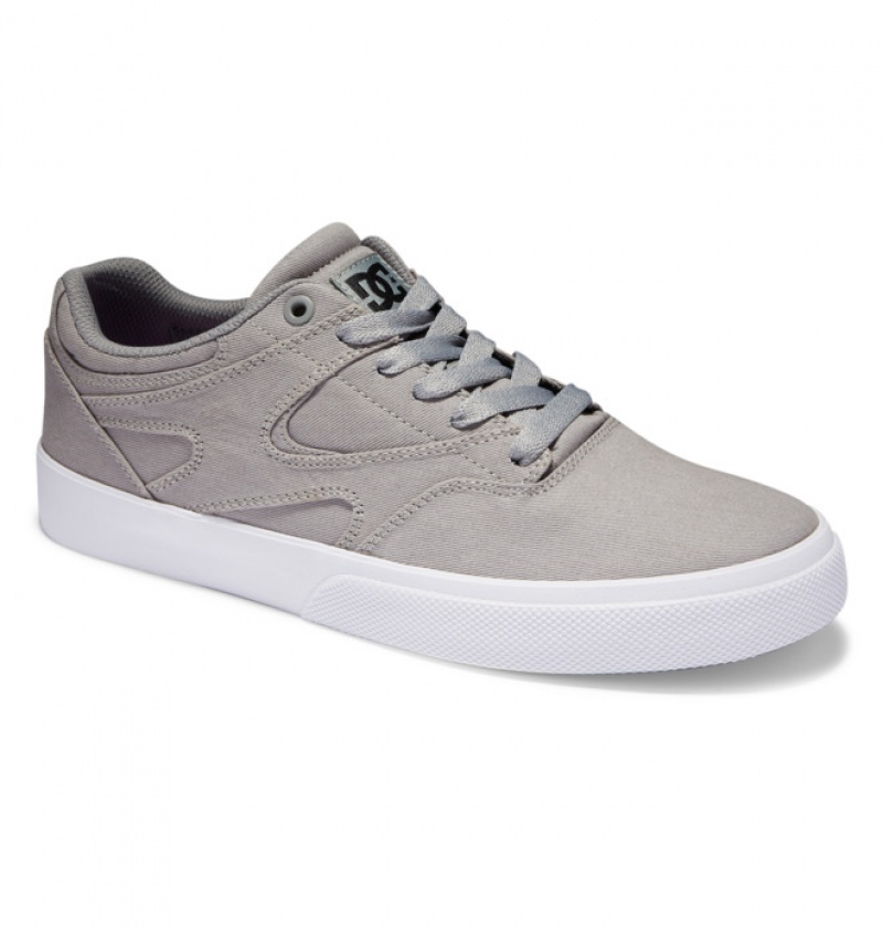 Grey Men's DC Kalis Vulc Skate Shoes | 7423-OWCNF