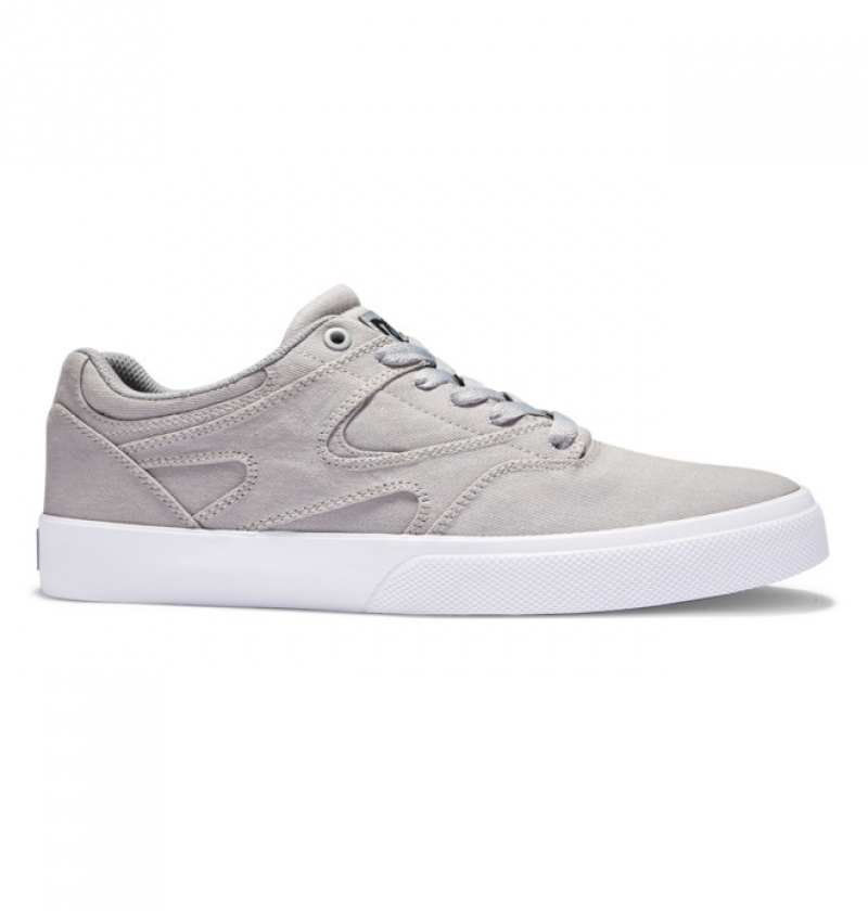 Grey Men\'s DC Kalis Vulc Skate Shoes | 7423-OWCNF