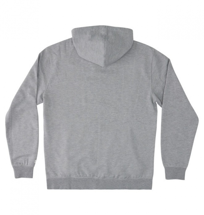 Grey Men's DC Riot 2 Zip-Up Sweatshirts | 0598-VIJTU