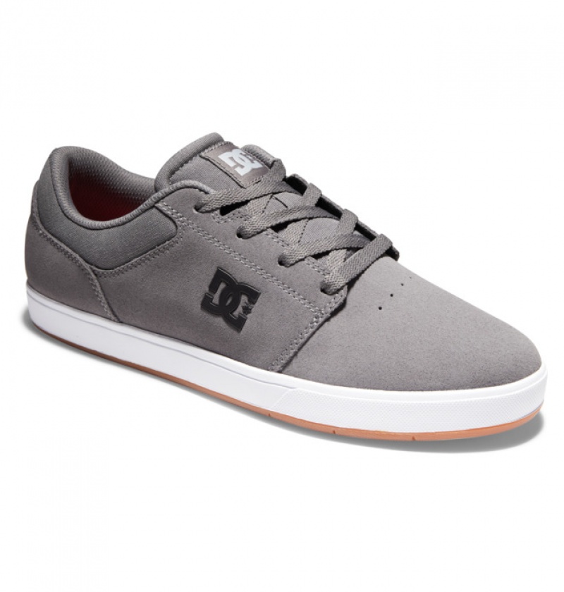 Grey / Black Men's DC Crisis 2 Skate Shoes | 8721-DPUET