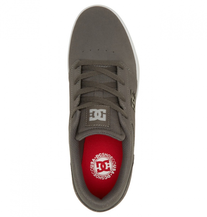 Grey / Black Men's DC Crisis 2 Skate Shoes | 8721-DPUET