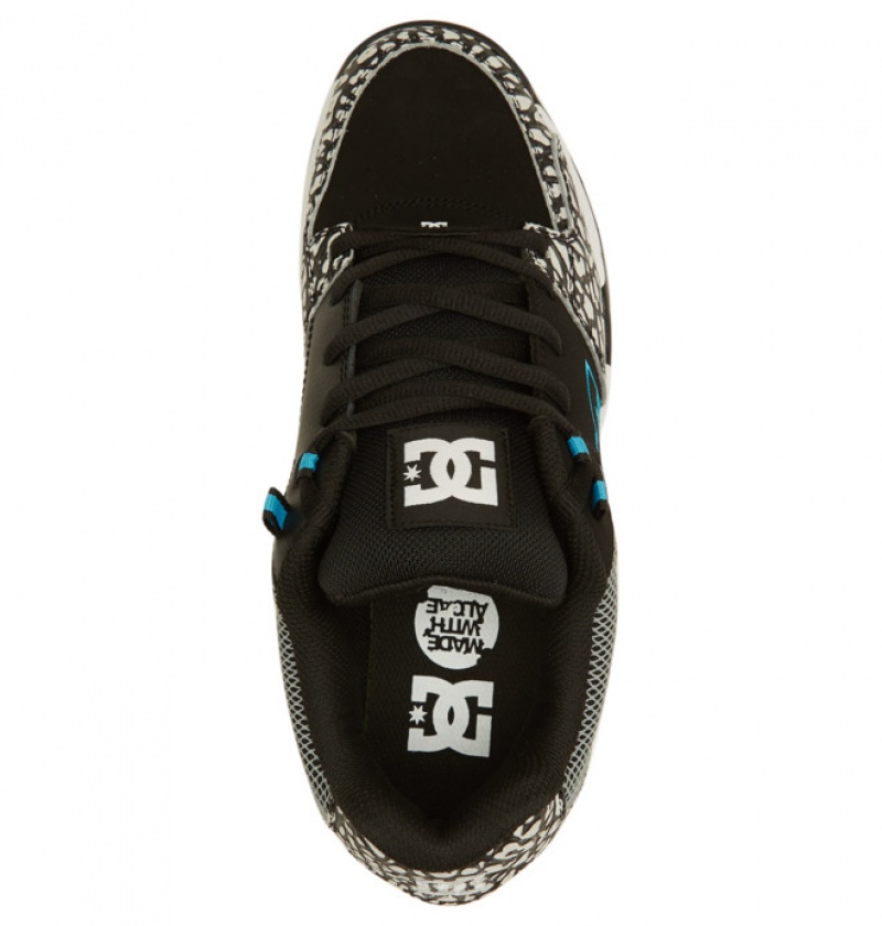 Grey / Black / Blue Men's DC Versatile Sneakers | 7185-UBHKS