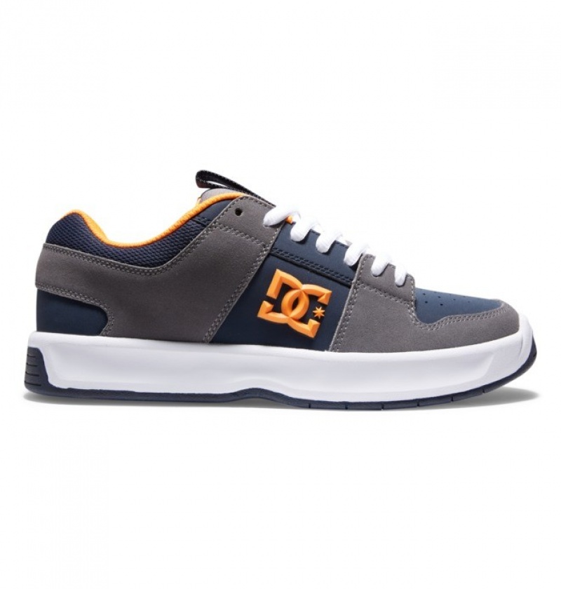 Grey / Orange Men\'s DC Lynx Zero Sneakers | 0135-IECYN