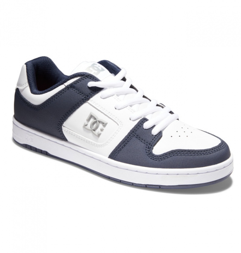 Navy / White Men's DC Manteca 4 Skate Shoes | 6547-RACIZ