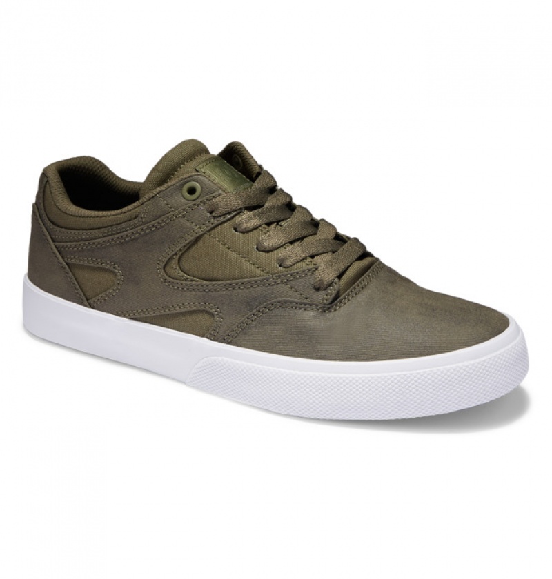 Olive Men's DC Kalis Vulc Skate Shoes | 9261-XQYJA