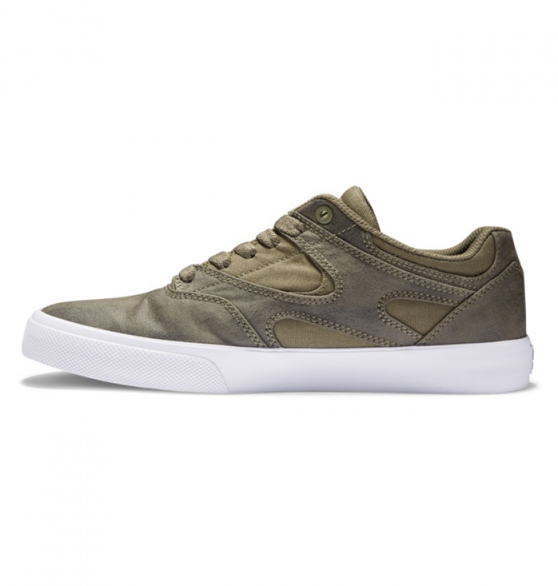 Olive Men's DC Kalis Vulc Skate Shoes | 9261-XQYJA