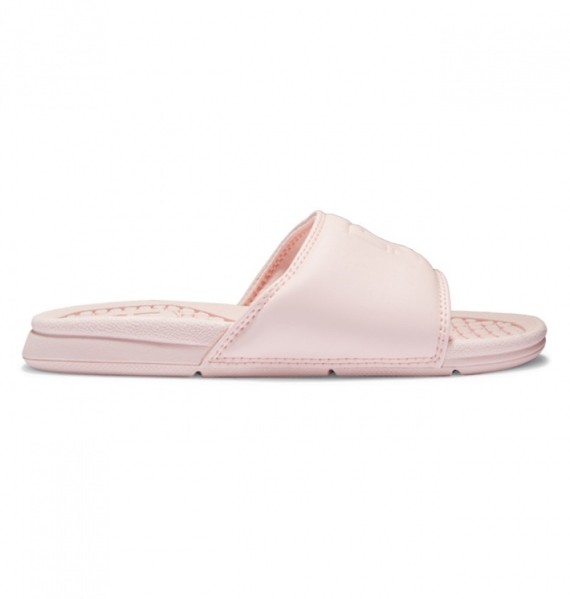 Pink / Pink Women's DC Bolsa Slides | 7041-TUHWK