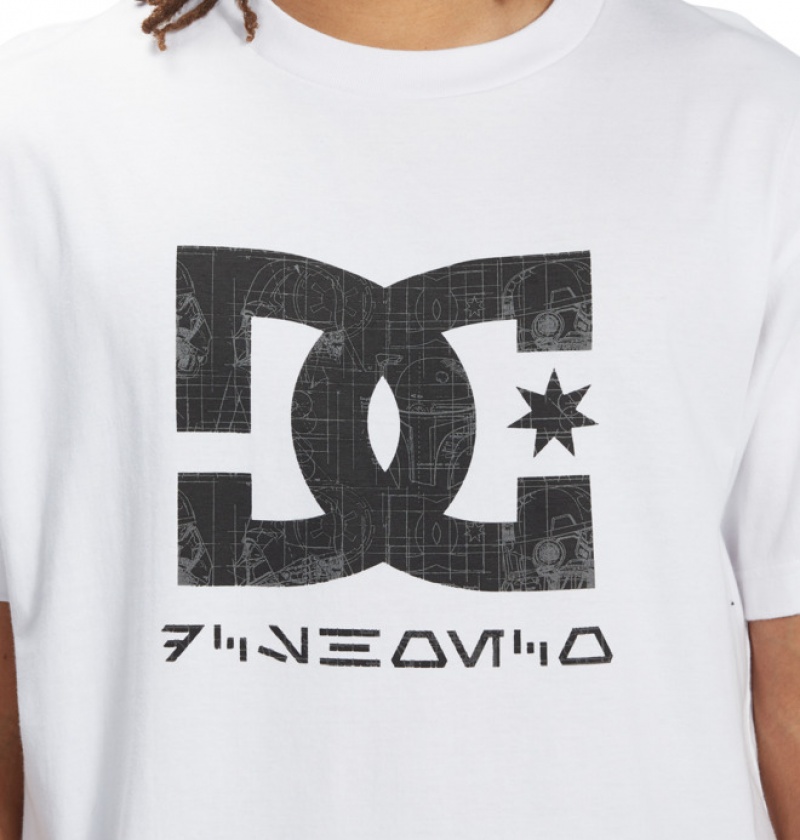 White Men's DC Star Wars | Star Darkside T Shirts | 3791-SWVMY