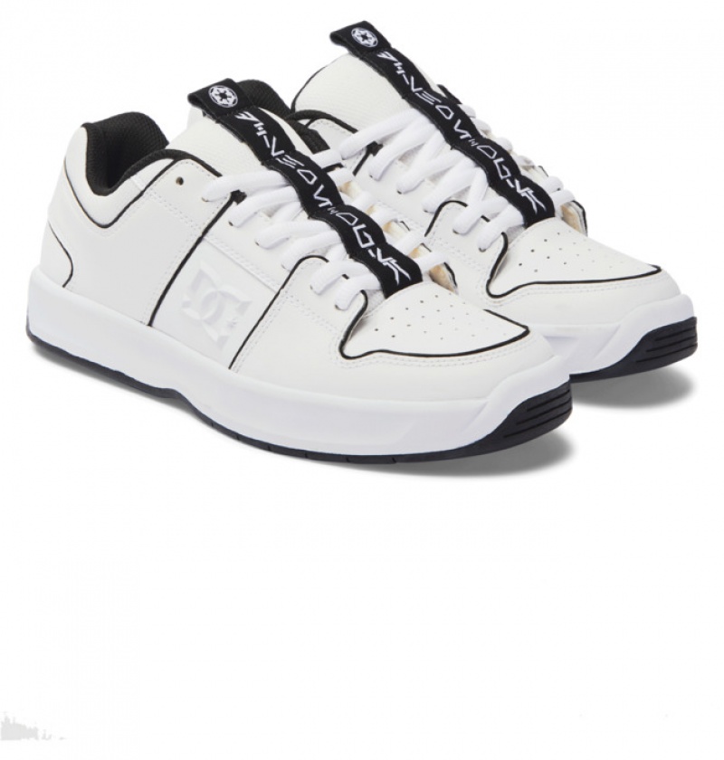 White / Black / Blue Men's DC Lynx Zero Sneakers | 8916-XDCQR