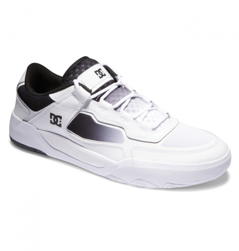 White / Black / White Men's DC Metric Skate Shoes | 9275-XHFOQ