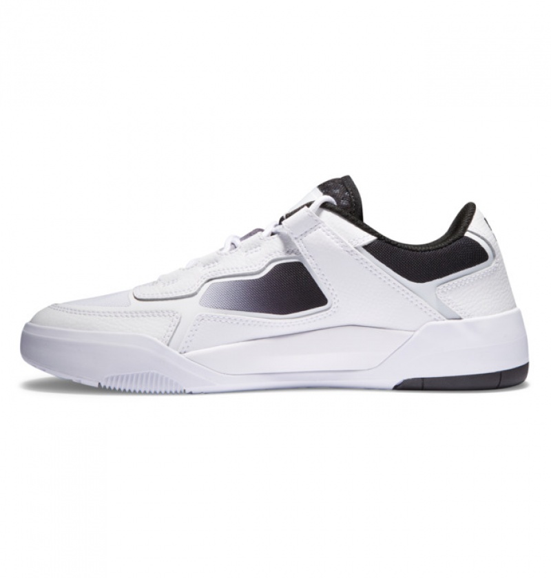 White / Black / White Men's DC Metric Skate Shoes | 9275-XHFOQ