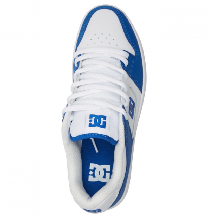 White / Blue Men's DC Manteca 4 Sneakers | 5812-SNXVM