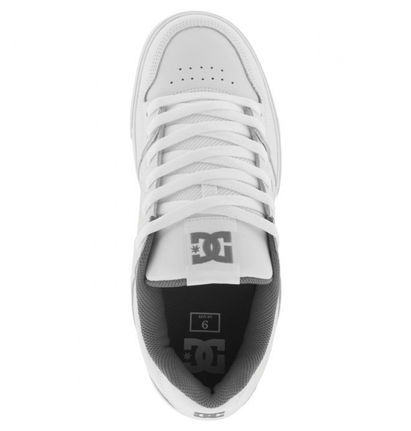 White / White Men's DC Pure Sneakers | 2086-JWZUV